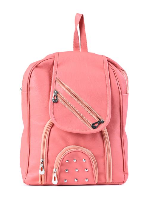 orange leatherette fashion backpack - 15187179 - Very Small Image - 1