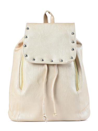 beige leatherette fashion backpack - 15187181 - Very Small Image - 1