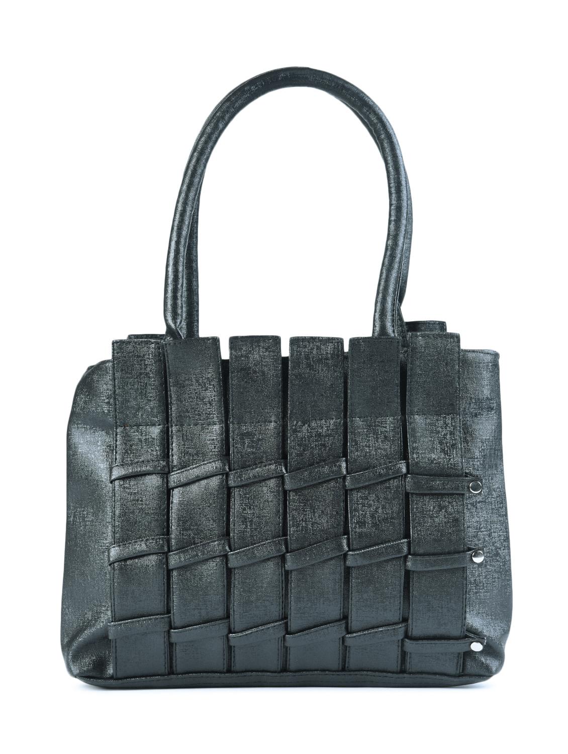 black leatherette regular handbag - 15187185 - Zoom Image - 1