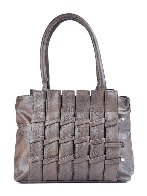 grey leatherette regular handbag - 15187187 - Standard Image - 1