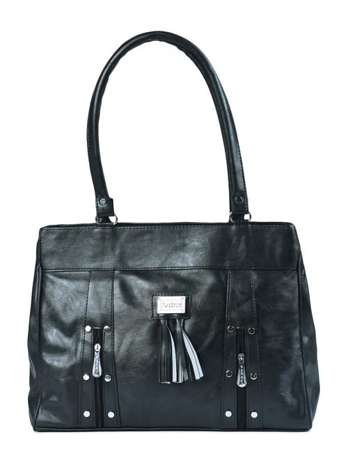 black leatherette regular handbag - 15187190 - Standard Image - 1