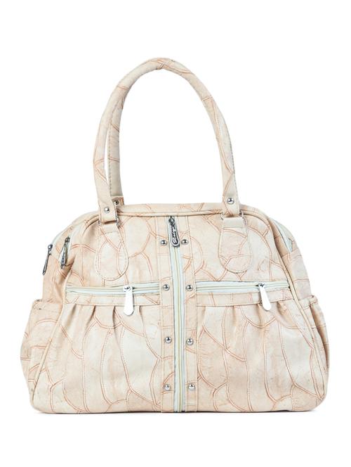 beige leatherette regular handbag - 15187193 - Very Small Image - 1