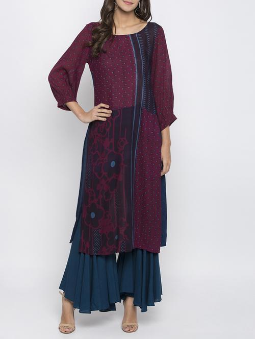 straight printed kurta - 15187221 - Standard Image - 1