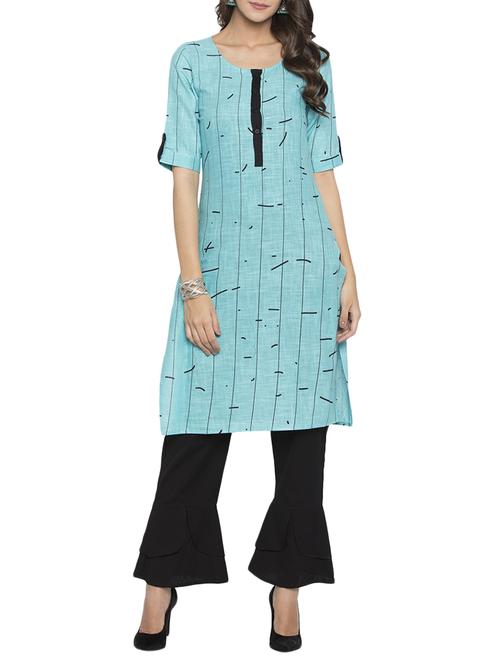 straight printed kurta - 15187230 - Standard Image - 1