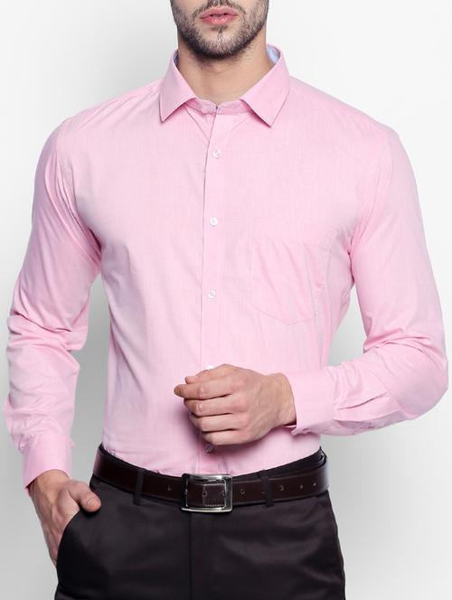 pink cotton formal shirt - 15188541 - Standard Image - 1