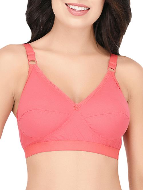 pink solid hosery bra - 15188967 - Standard Image - 1