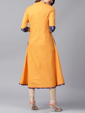a-line slit embroidered kurta - 15189580 - Standard Image - 3