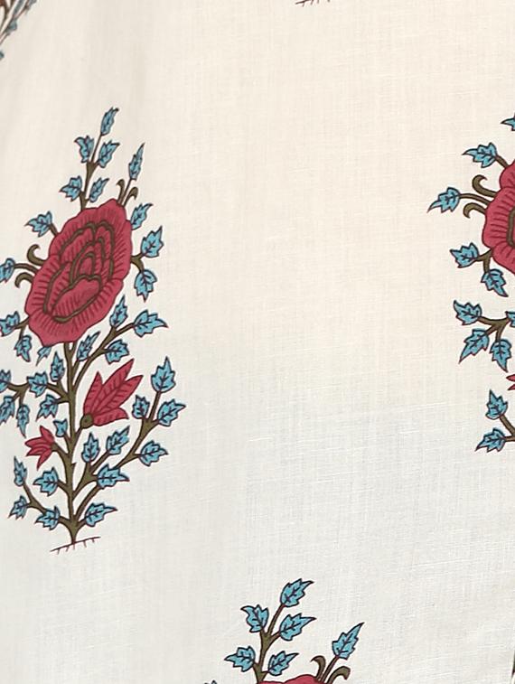 mandarin neck floral shirt - 15189628 - Zoom Image - 4