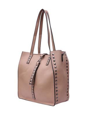 beige leatherette (pu) combo tote - 15189636 - Standard Image - 5