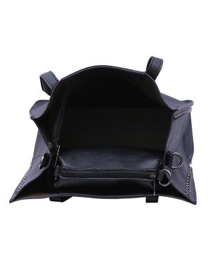 black leatherette (pu) combo tote - 15189637 - Standard Image - 4