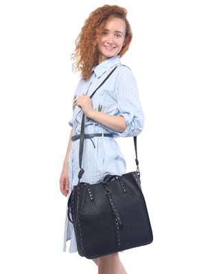 black leatherette (pu) combo tote - 15189637 - Standard Image - 7