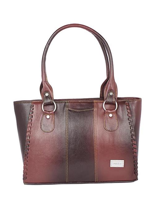 brown leatherette regular handbag - 15189937 - Standard Image - 1