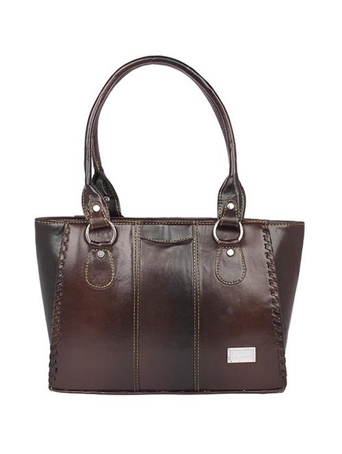 brown leatherette regular handbag - 15189938 - Standard Image - 1