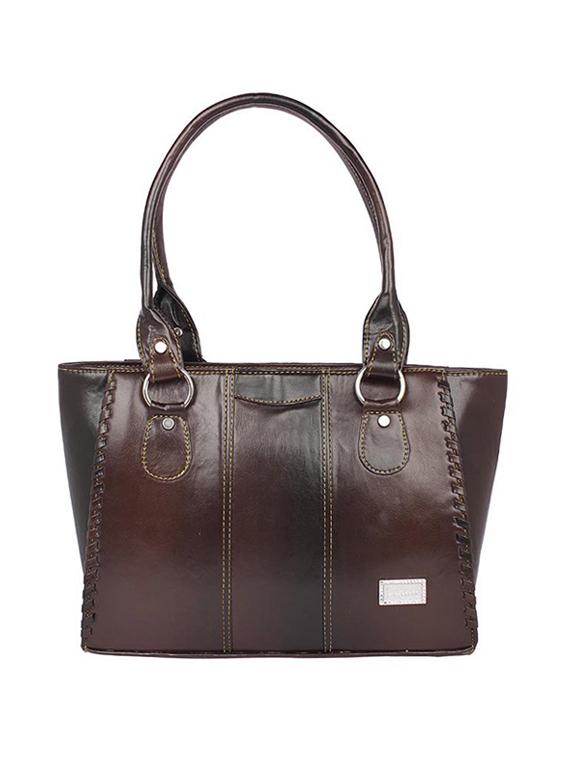 brown leatherette regular handbag - 15189938 - Zoom Image - 1