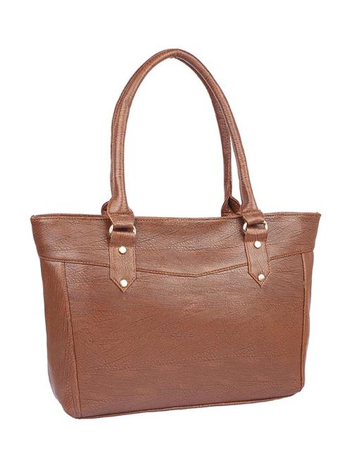 brown leatherette (pu) regular handbag - 15189945 - Standard Image - 1