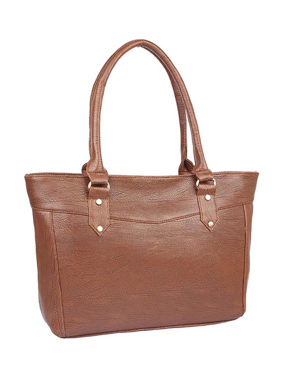 brown leatherette (pu) regular handbag - 15189945 - Zoom Image - 1