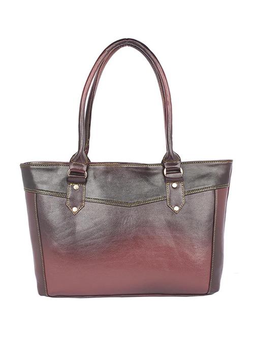 maroon leatherette (pu) regular handbag - 15189946 - Standard Image - 1