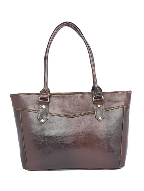 brown leatherette (pu) regular handbag - 15189947 - Standard Image - 1