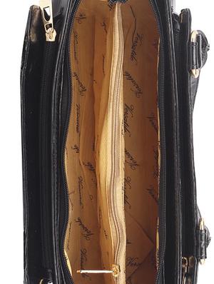 black leatherette (pu) regular handbag - 15189955 - Standard Image - 3