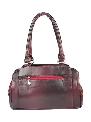 maroon leatherette (pu) regular handbag - 15189956 - Standard Image - 2