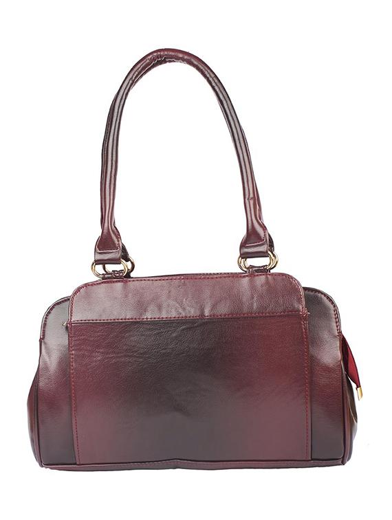 maroon leatherette (pu) regular handbag - 15189956 - Zoom Image - 1