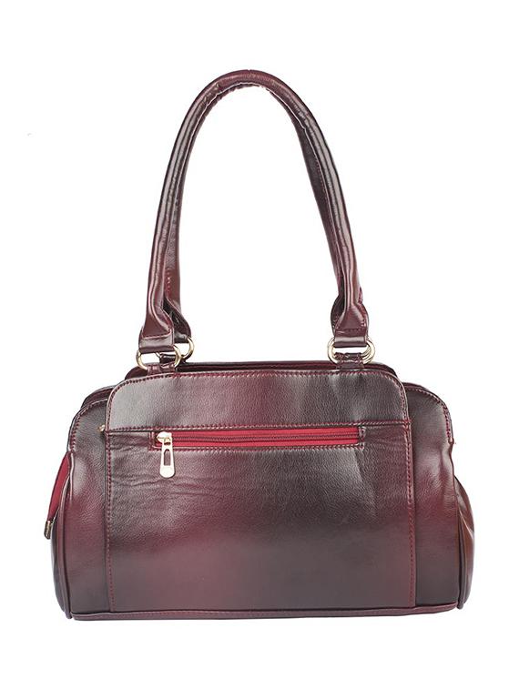maroon leatherette (pu) regular handbag - 15189956 - Zoom Image - 2