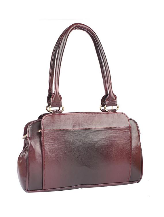 maroon leatherette (pu) regular handbag - 15189956 - Zoom Image - 4