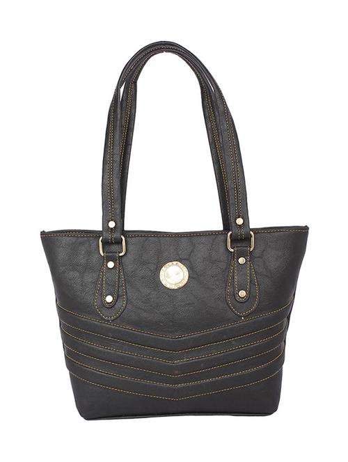 black leatherette (pu) regular handbag - 15189974 - Standard Image - 1