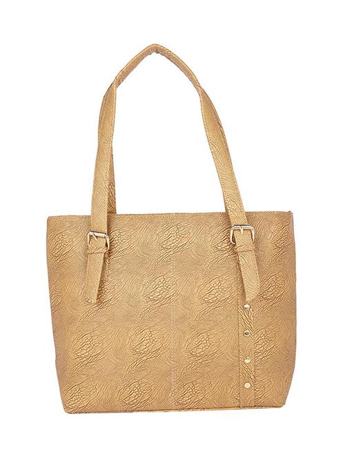 beige leatherette (pu) regular handbag - 15189989 - Standard Image - 1
