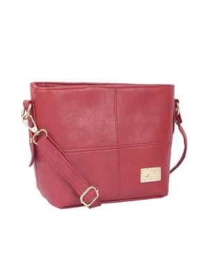 pink leatherette (pu) regular sling bag - 15189993 - Standard Image - 4