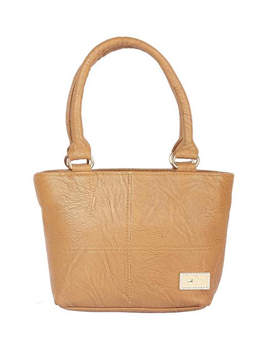 brown leatherette (pu) regular handbag - 15190004 - Standard Image - 1