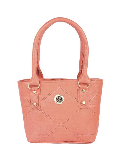 orange leatherette (pu) regular handbag - 15190009 - Standard Image - 1