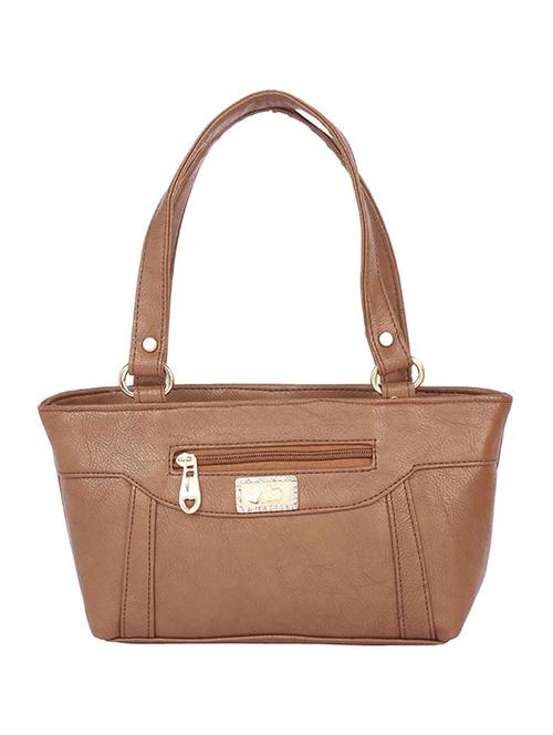 brown leatherette (pu) regular handbag - 15190016 - Standard Image - 1