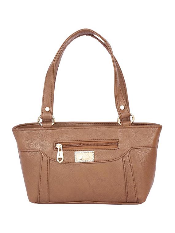 brown leatherette (pu) regular handbag - 15190016 - Zoom Image - 1