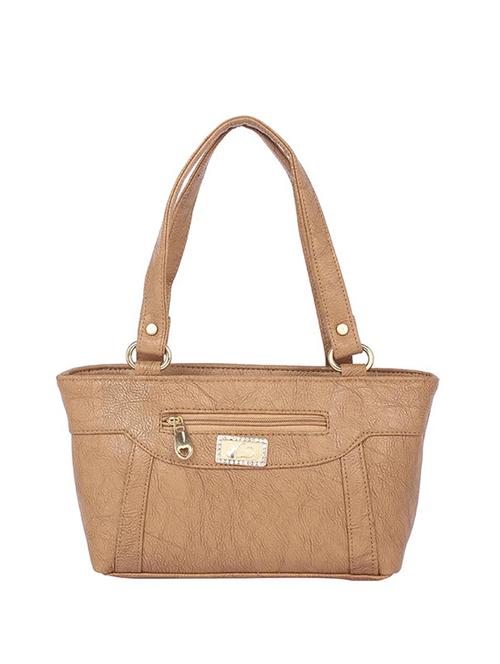 beige leatherette (pu) regular handbag - 15190018 - Standard Image - 1