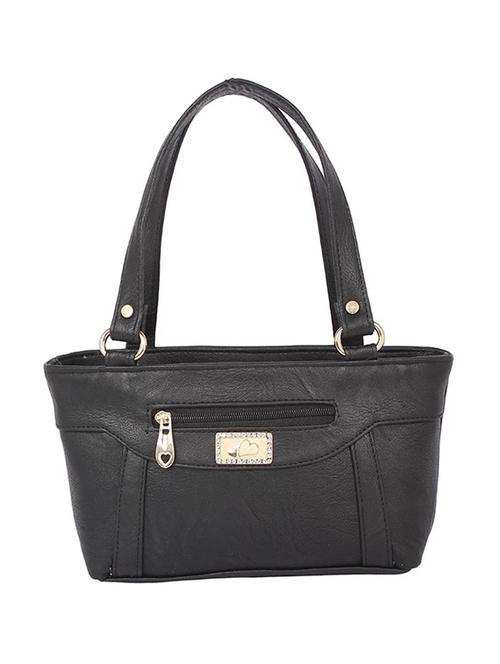black leatherette (pu) regular handbag - 15190020 - Standard Image - 1