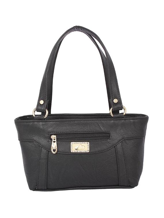 black leatherette (pu) regular handbag - 15190020 - Zoom Image - 1