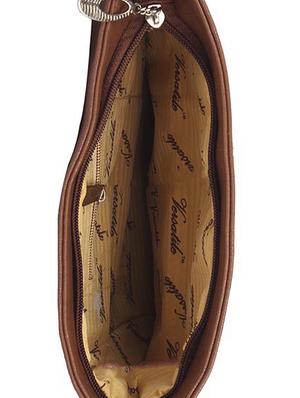 brown leatherette (pu) regular sling bag - 15190023 - Standard Image - 3