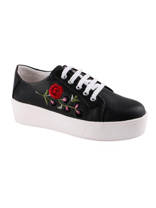 black canvas laceup sneakers - 15190709 - Very Small Image - 1