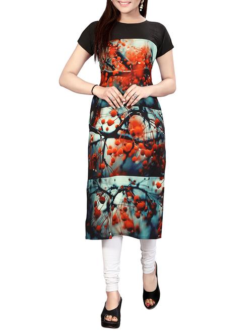 digital print straight kurta - 15191337 - Standard Image - 1