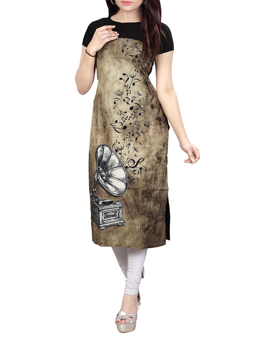 digital print straight kurta - 15191356 - Zoom Image - 1