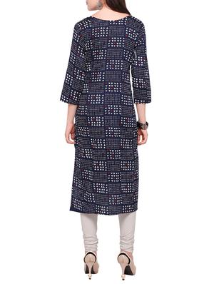 geometrical print straight kurta - 15191404 - Standard Image - 3