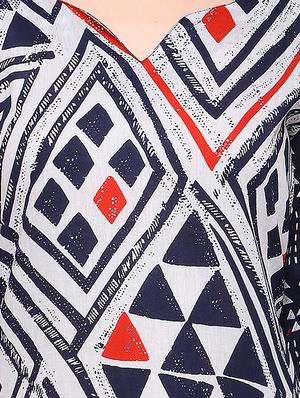 geometrical print straight kurta - 15191404 - Standard Image - 4