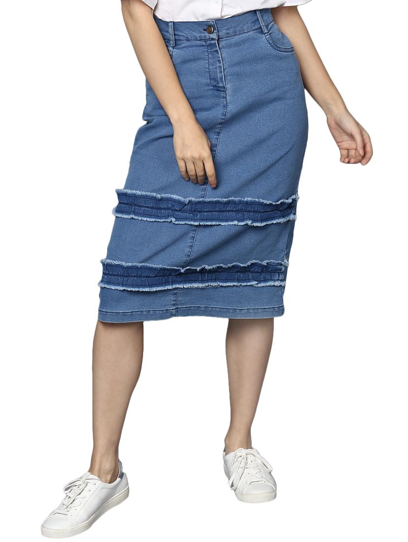 blue denim skirt - 15191783 - Zoom Image - 1