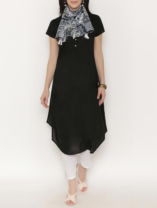 Black rayon kurta pant - 15192007 - Standard Image - 1
