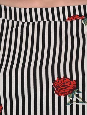 black striped printed layered top - 15193333 - Standard Image - 4