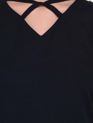 navy blue solid rayon top - 15193339 - Standard Image - 4