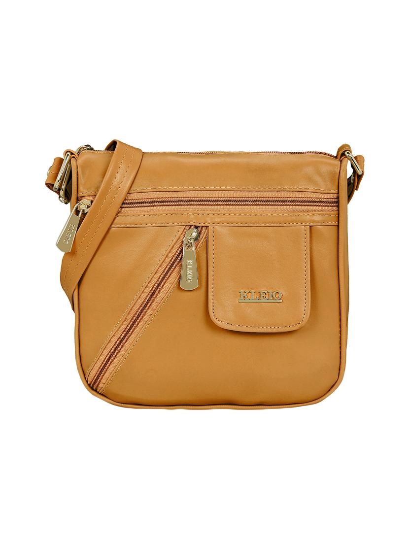 yellow leatherette (pu) regular sling bag - 15193572 - Zoom Image - 1