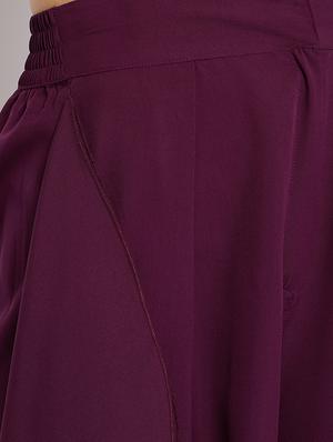 purple solid palazzo - 15194487 - Standard Image - 5