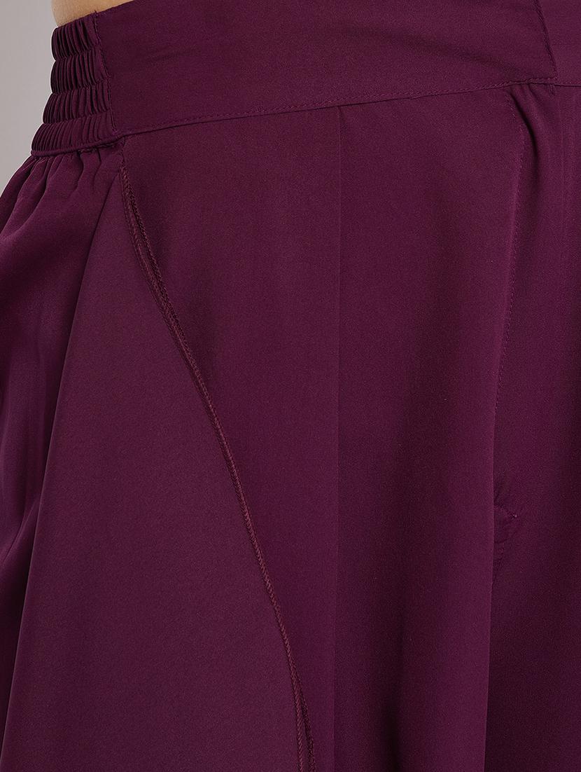 purple solid palazzo - 15194487 - Zoom Image - 5